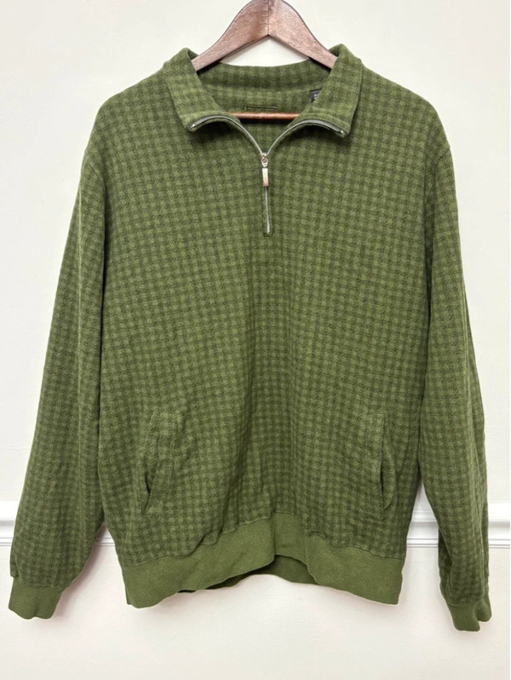 Carnoustie Men’s XL Olive Green Lined Quarter-Zip Pullover Jacket